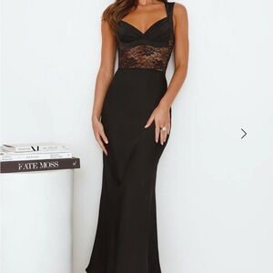 Hello Molly Black Strapless Lace Dress
